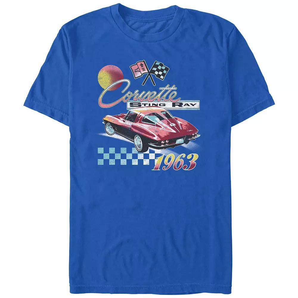 Men's Corvette Sting Ray Graphic Tee, Size: Large, Royal Product Image
