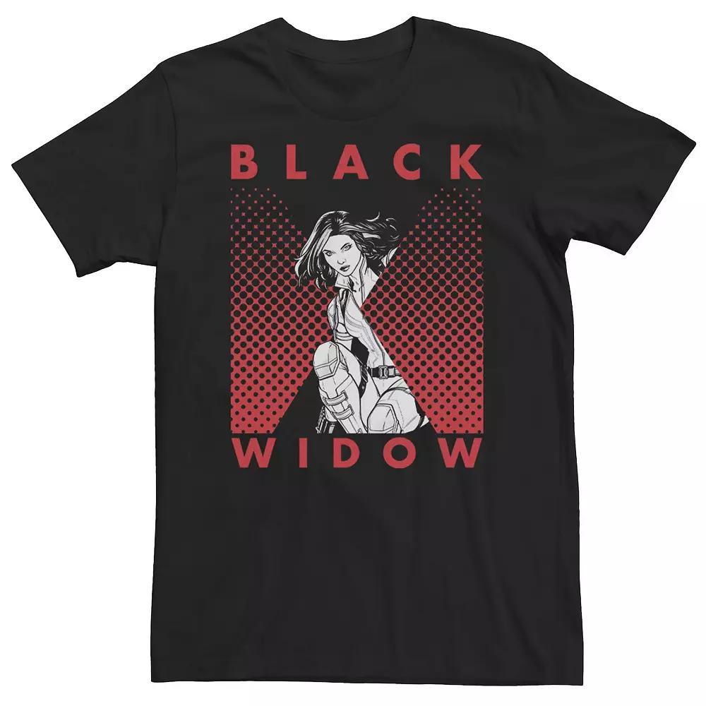 Big & Tall Marvel Black Widow Halftone Portrait Logo Tee, Men's, Size: 3XL Product Image