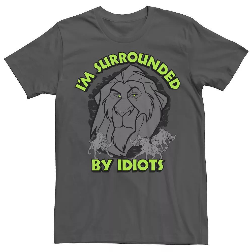 Disneys Lion King Surrounded By Idiots Hyenas Mens Tee Grey Product Image