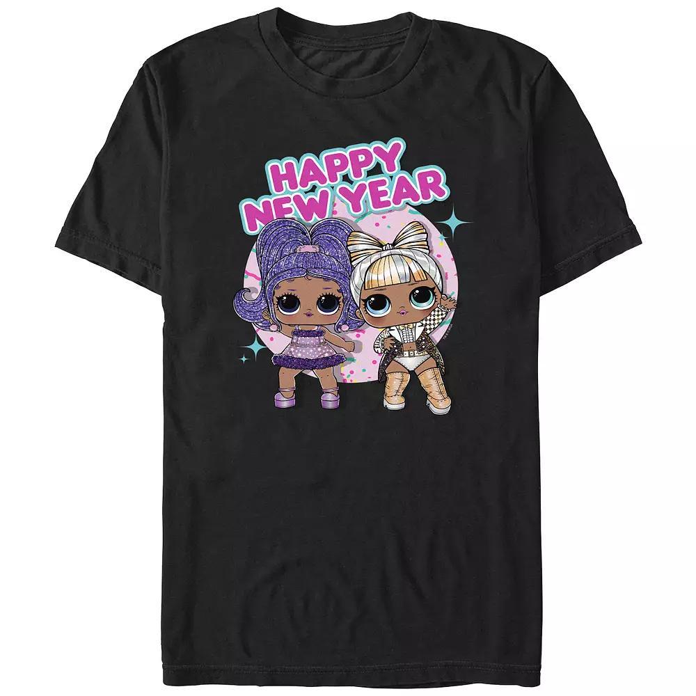 Men's LOL Surprise Happy New Year Graphic Tee, Size: Medium, Black Product Image