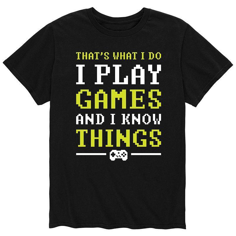 Big & Tall I Know Things Tee, Men's, Size: XL Tall, Black Product Image