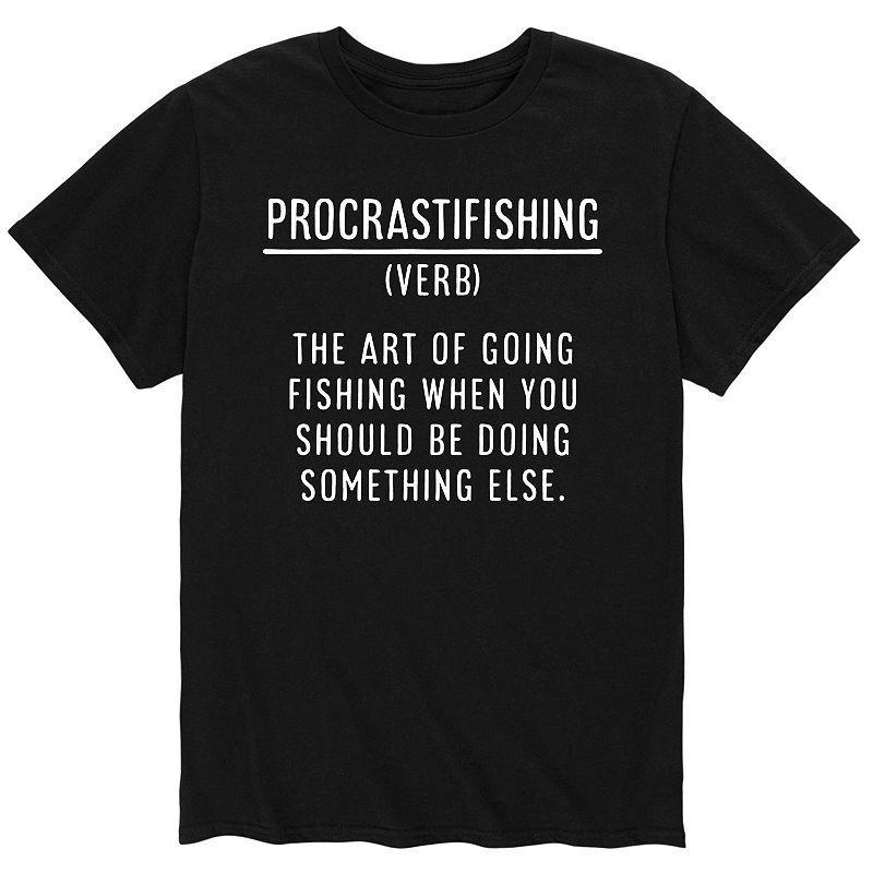 Men's Procrastifishing Definition Tee, Size: XL, Black Product Image