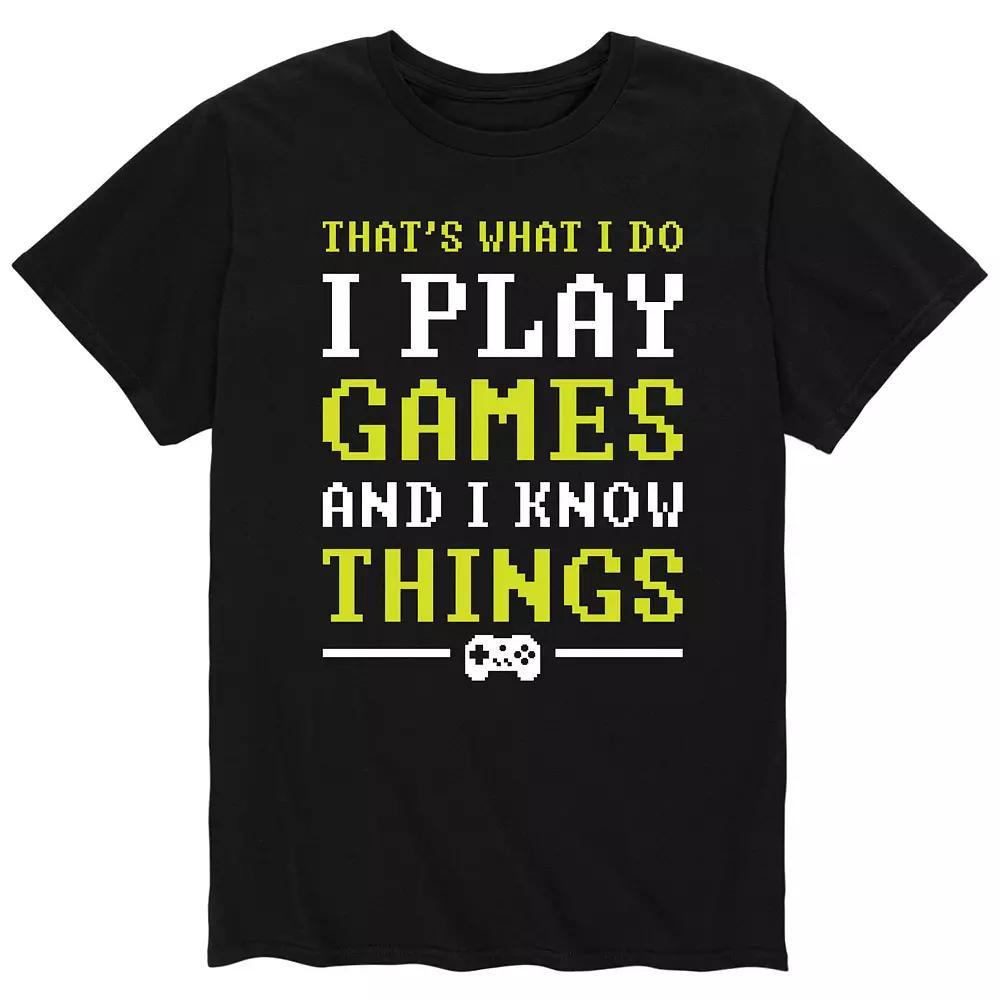 Big & Tall I Know Things Tee, Men's,  Product Image