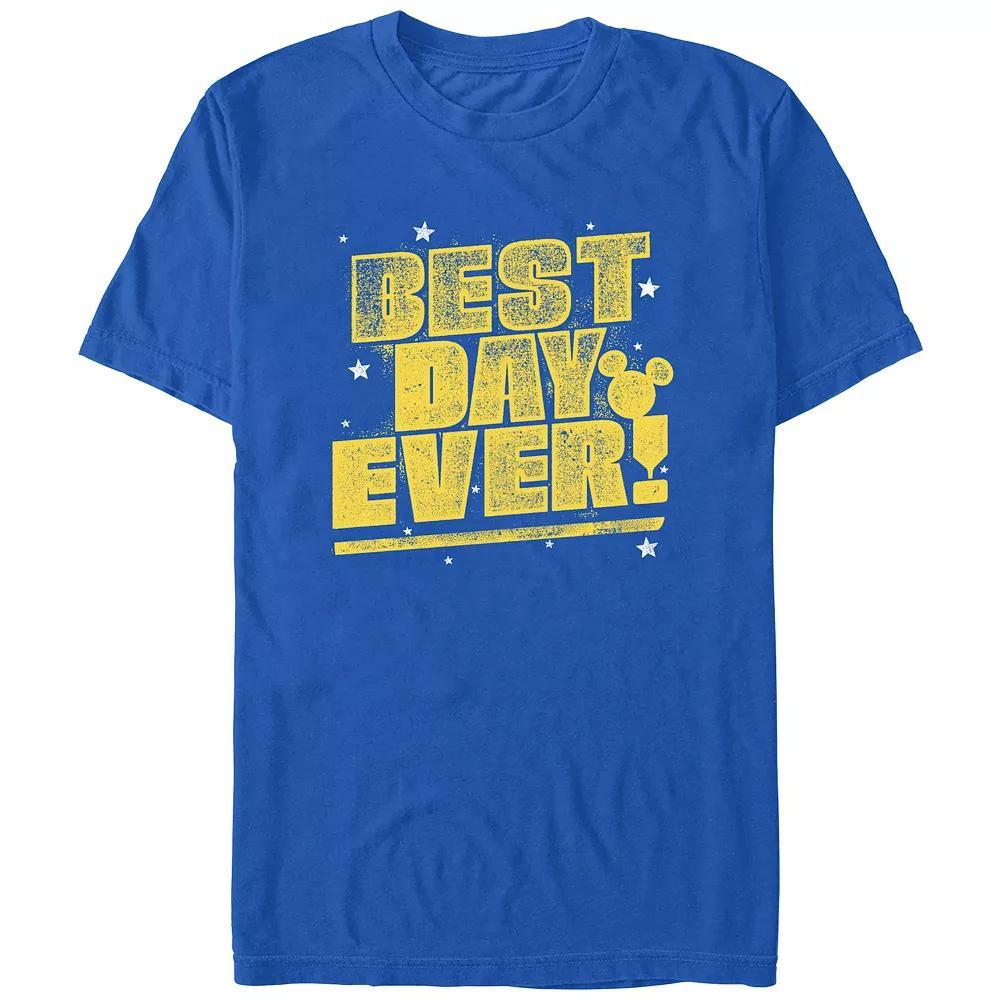 Disney's Mickey Mouse Best Day Ever Spray Sign Men's Graphic Tee,  Product Image