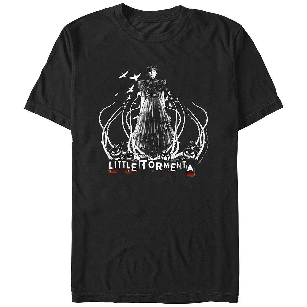 Men's Wednesday Little Tormenta Graphic Tee, Size: Medium, Black Product Image