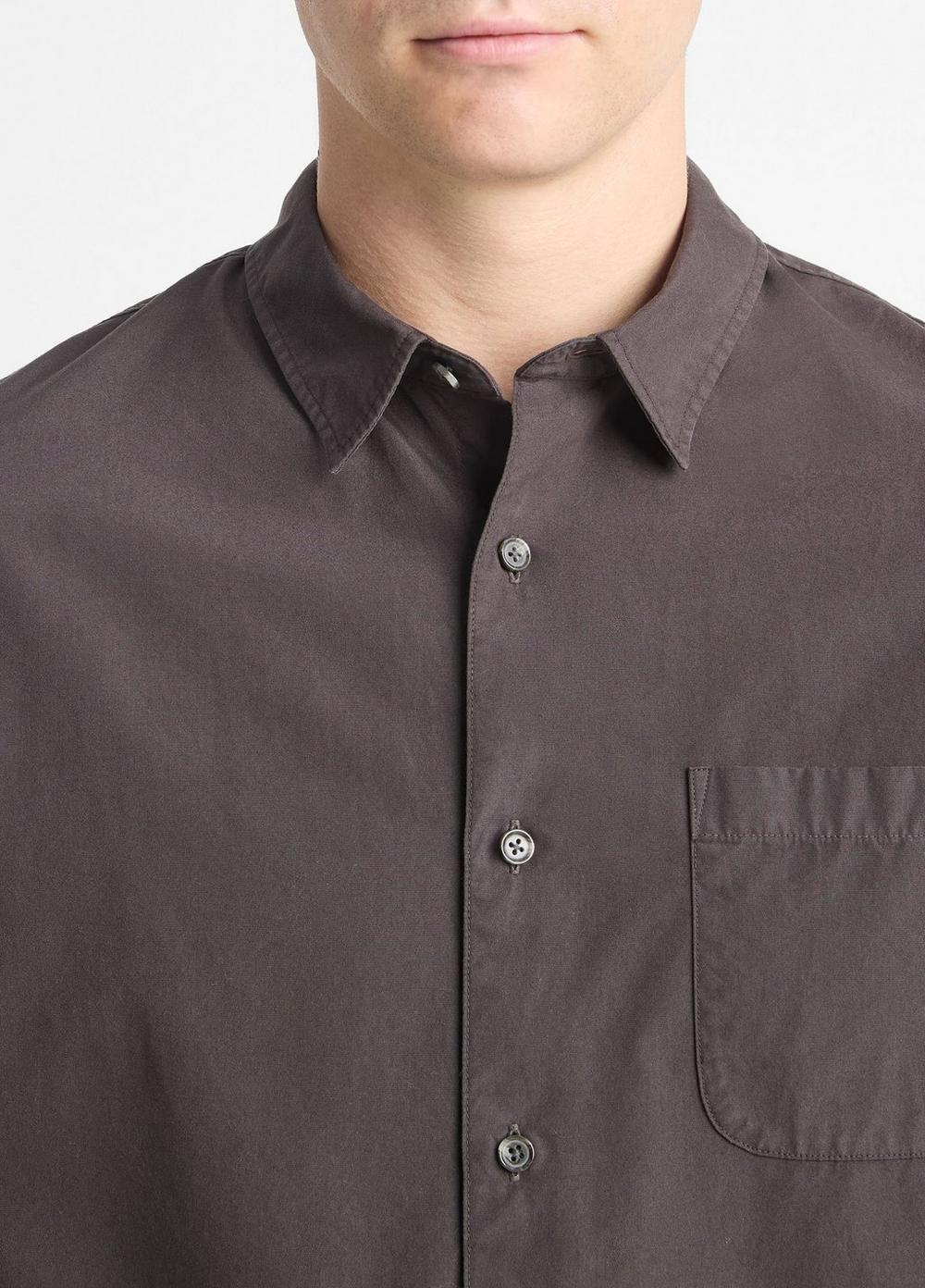 Garment Dye Cotton Button-Front Shirt Product Image