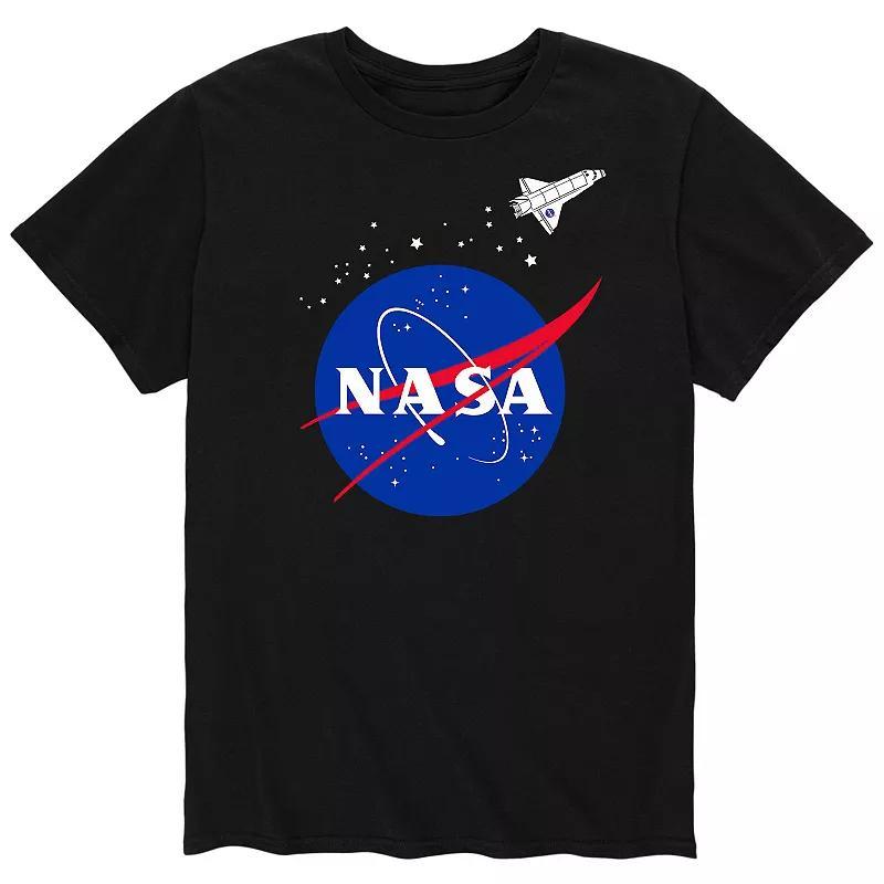 Men's NASA Logo & Spaceship Tee, Size: XL, Black Product Image