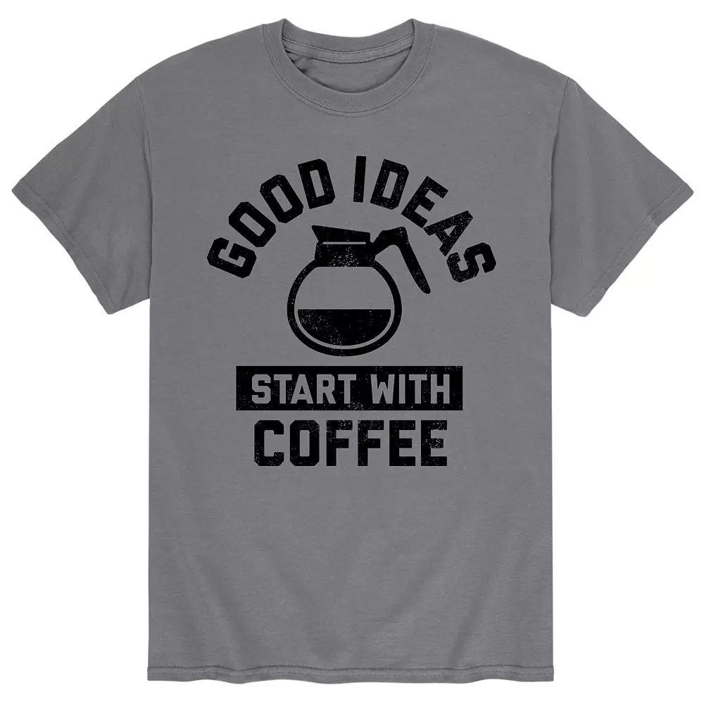 Men's Good Ideas Coffee Tee, Size: Large, Gray Product Image