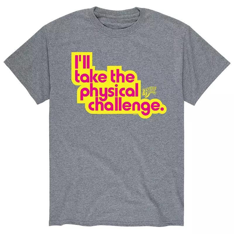 Mens Double Dare Challenge Pink Letters Tee Product Image