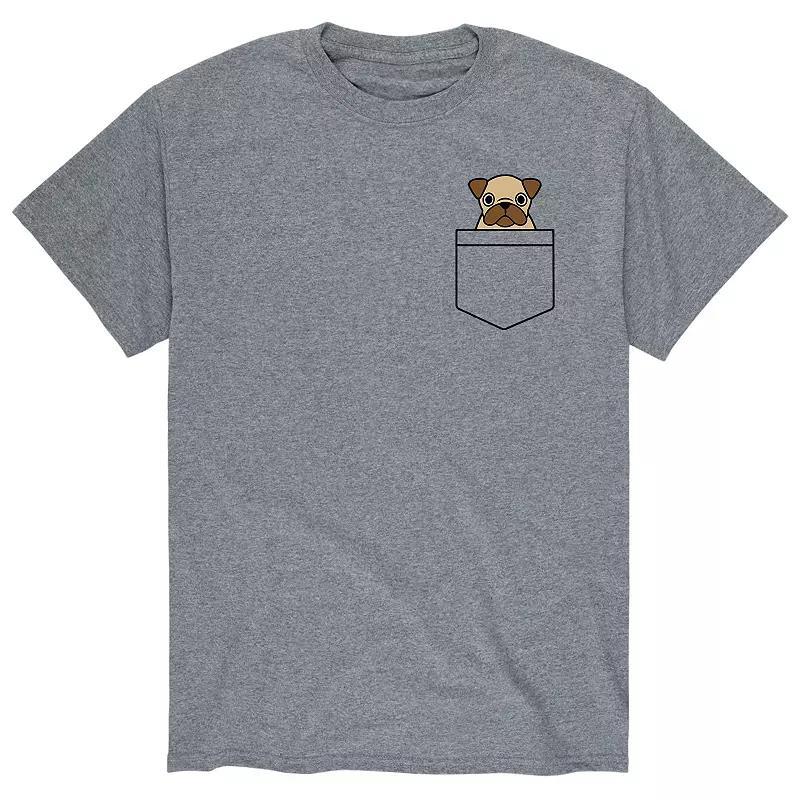 Men's Pocket Dog Pug Tee,  Product Image