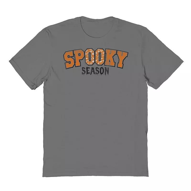 Mens Spooky Season Halloween Halloween Graphic Tee Grey Product Image