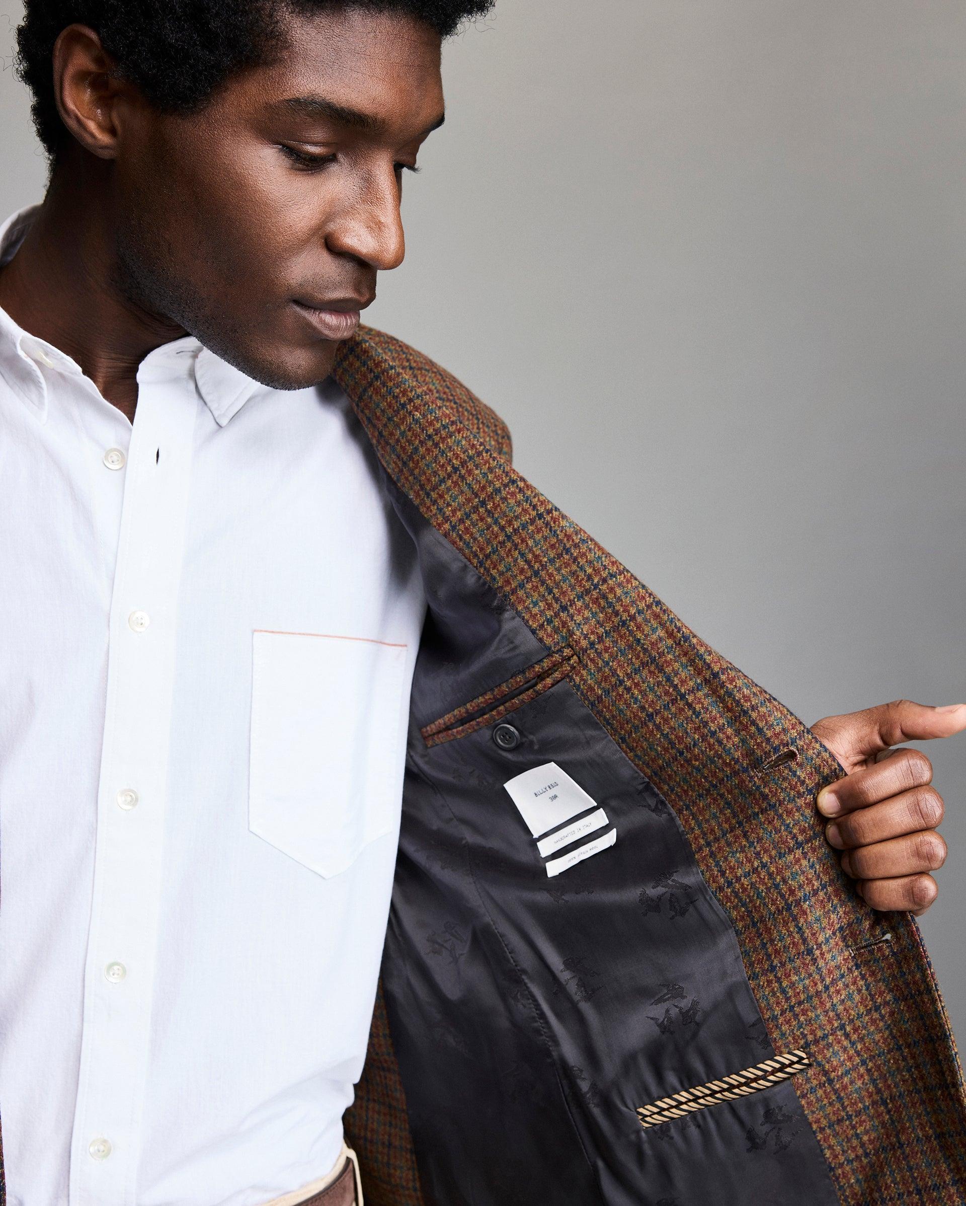 Virgin Wool Houndstooth Archie Jacket -  Product Image