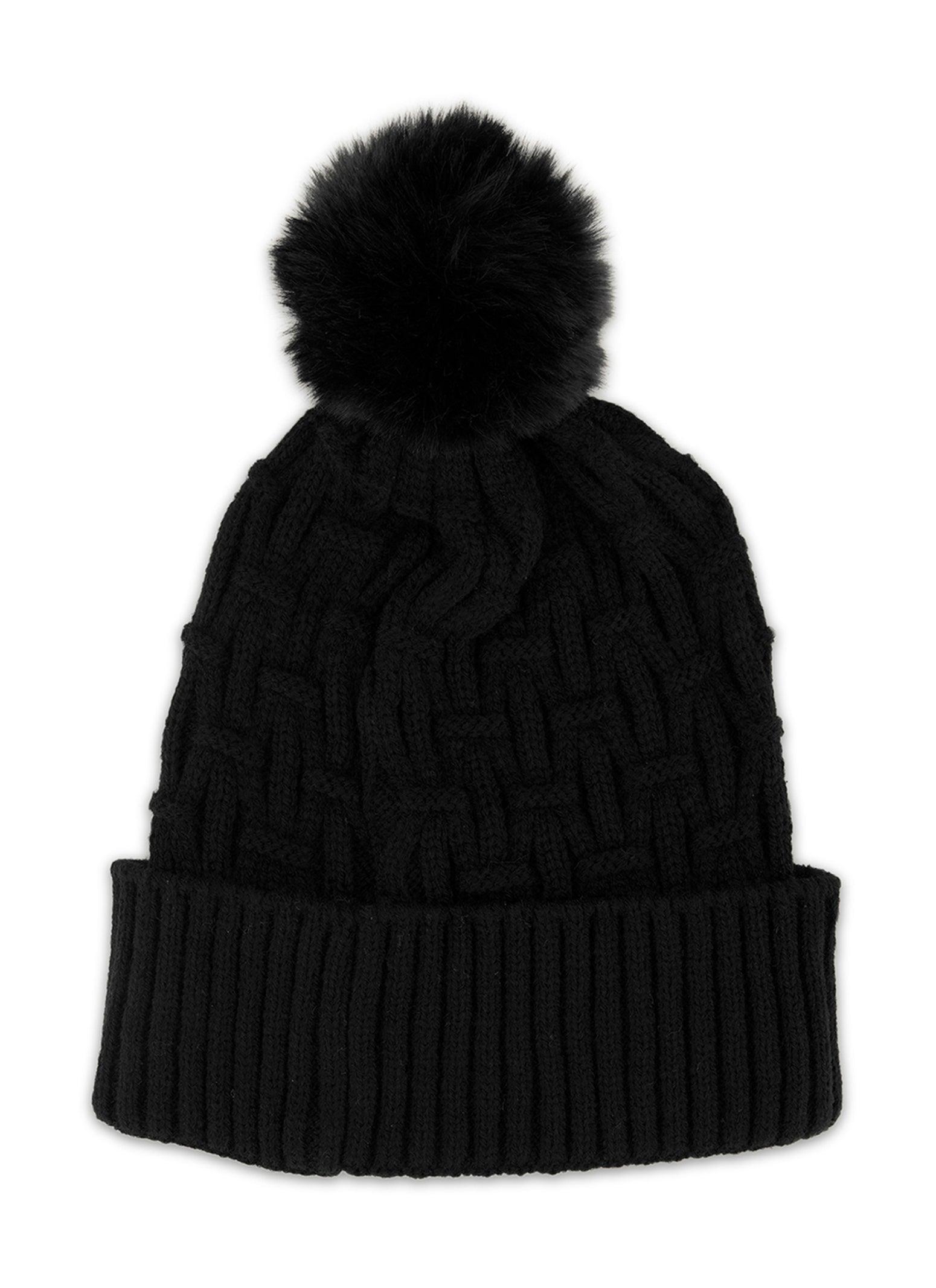 Studded Rhinestone Pom Pom Beanie Female Product Image