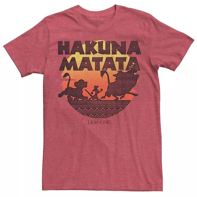 Men's Disney The Lion King Hakuna Matata Sunset Silhouette Poster Tee, Size: Medium, Athletic Grey Product Image