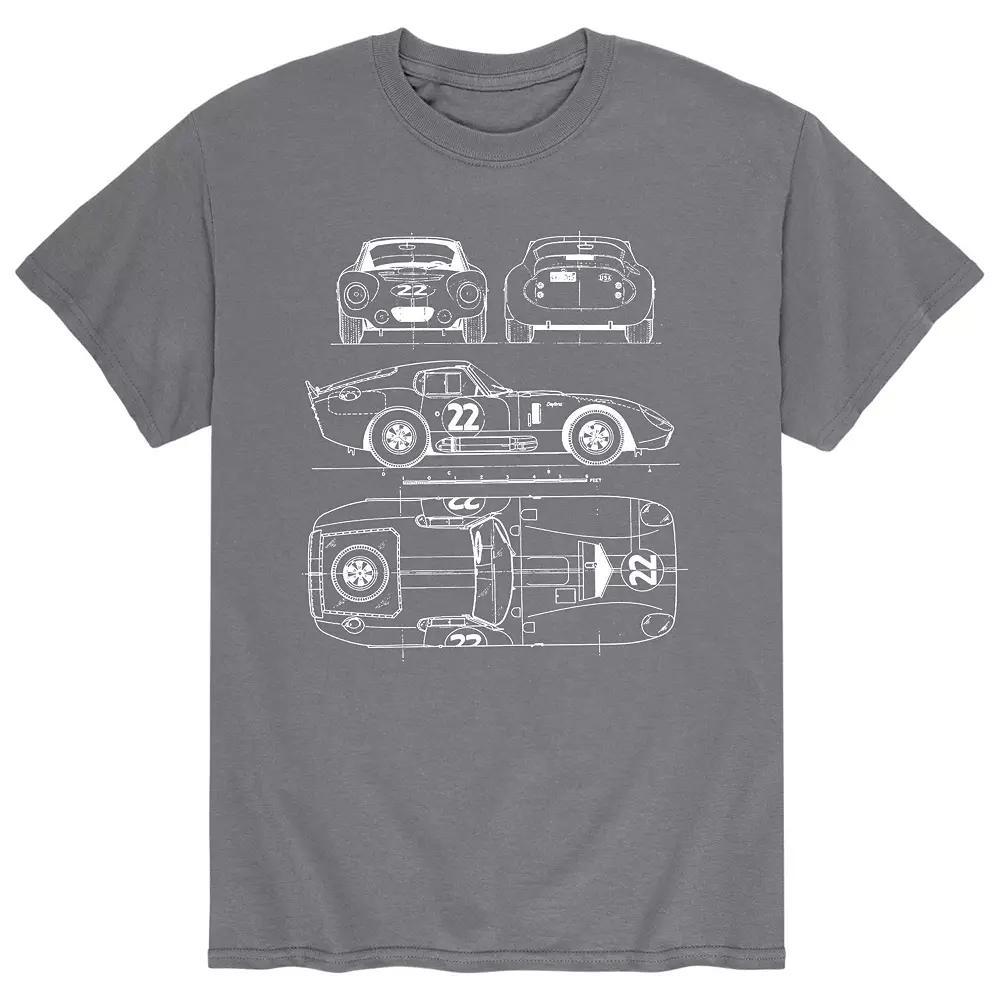 Men's Vintage Race Car Diagram Tee,  Product Image
