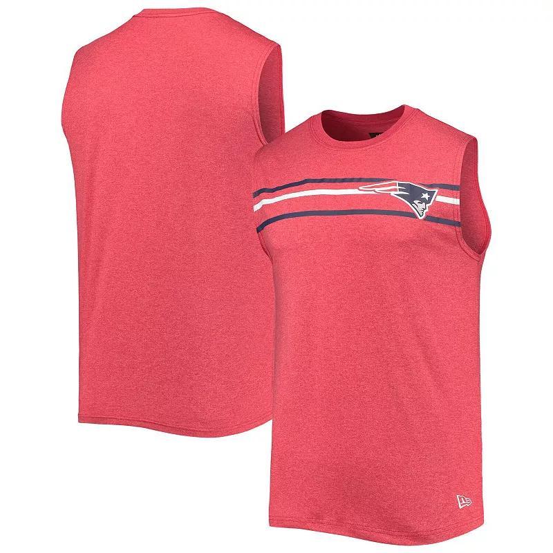 Mens New Era New England Patriots Brushed Sleeveless Tank Top Product Image