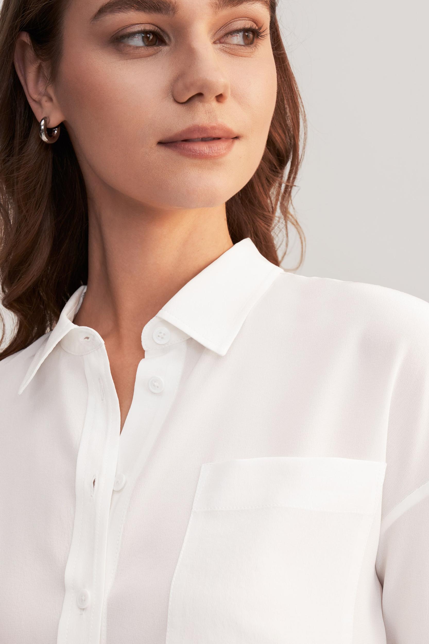 Drop Shoulders Oversize Silk Shirt Product Image