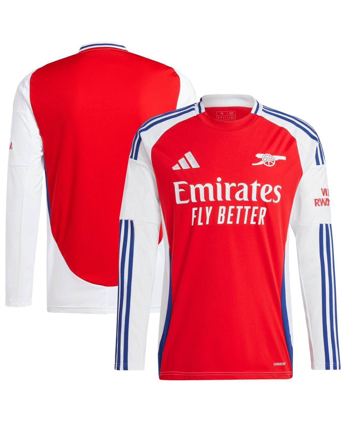 Mens adidas Red Arsenal 2024/25 Home Long Sleeve Replica Jersey Product Image