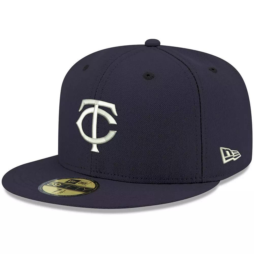 Men's New Era Navy Minnesota Twins White Logo 59FIFTY Fitted Hat,  Product Image