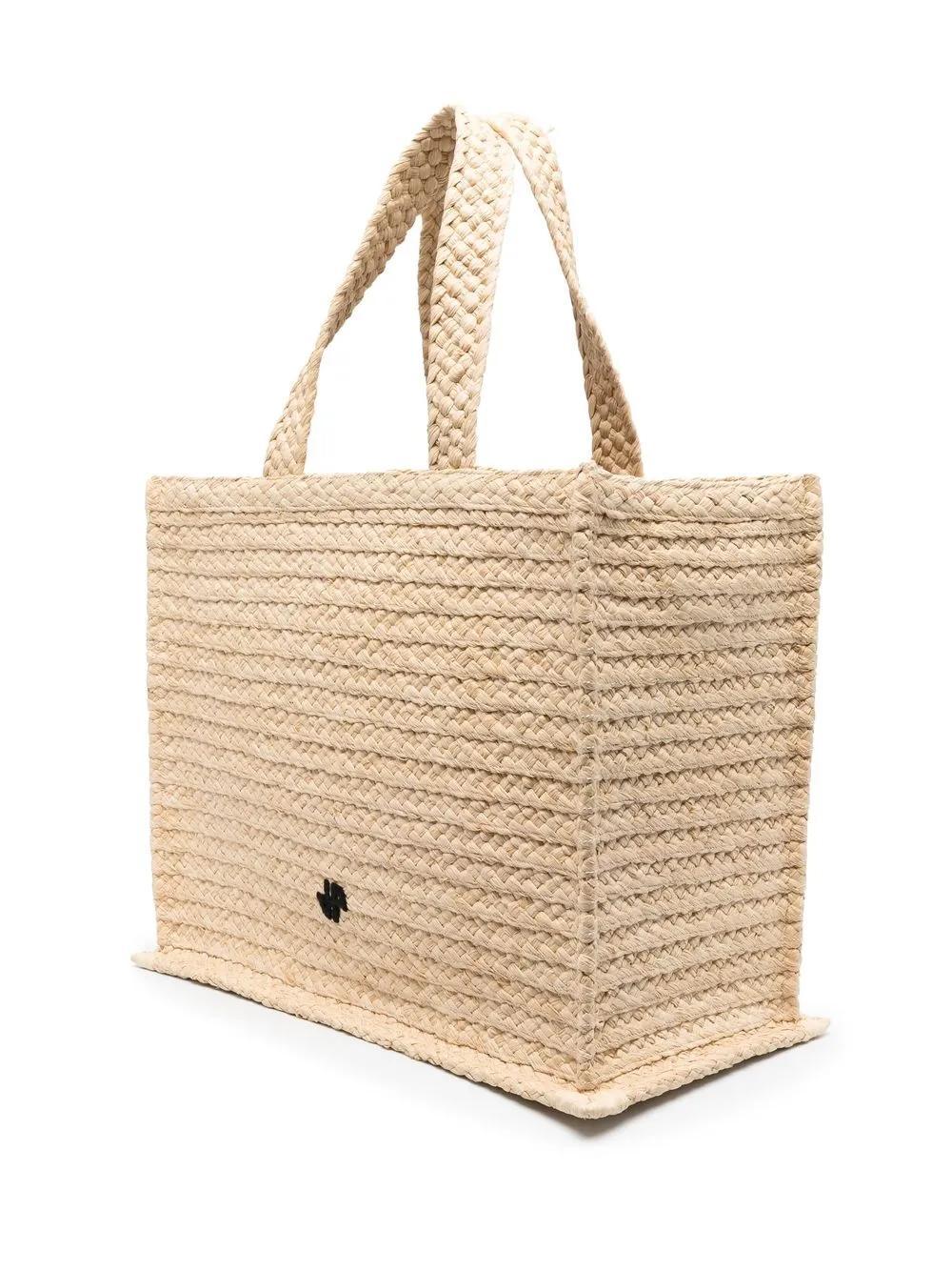 PATOU Jp Raffia Tote Bag In Neutrals Product Image