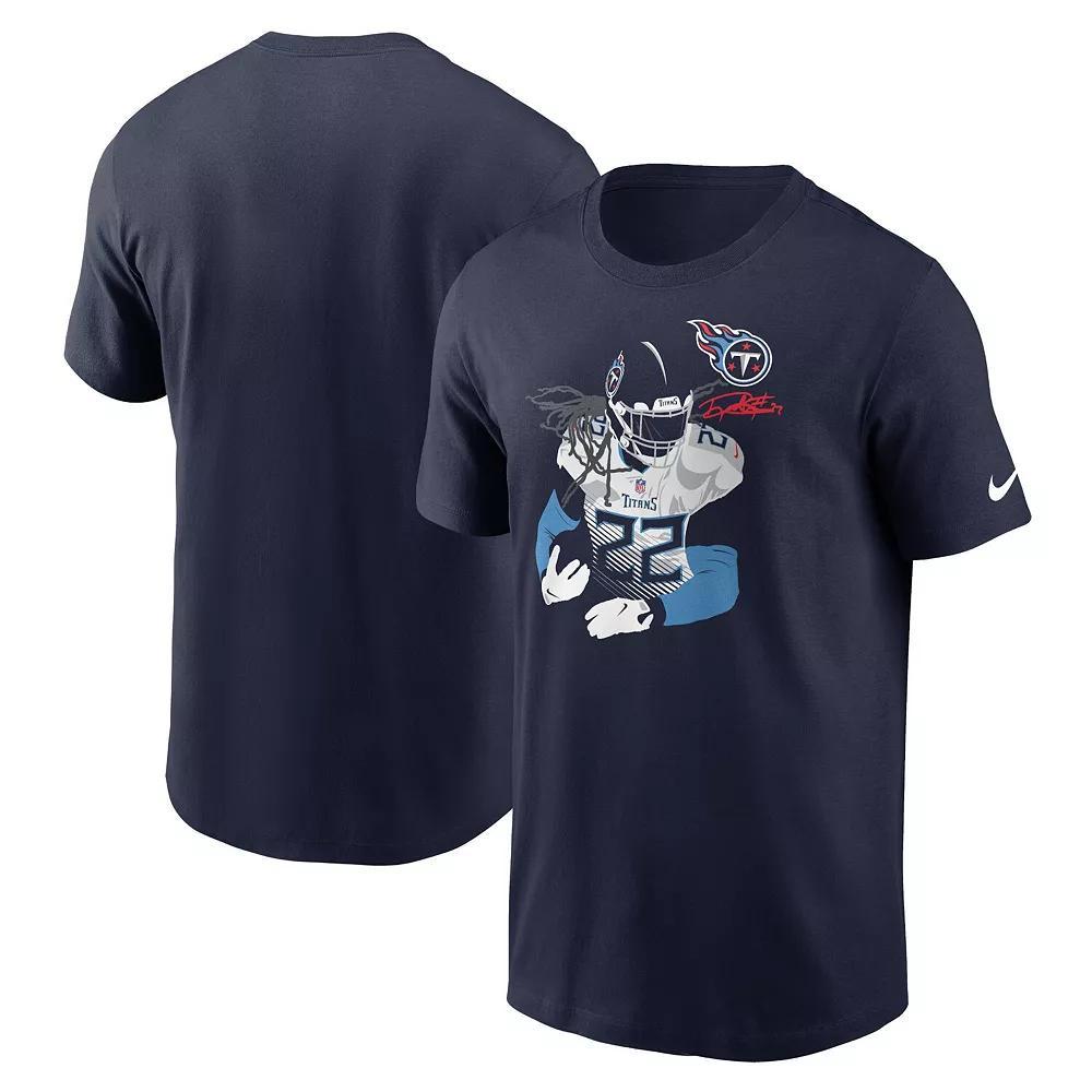 Men's Nike Derrick Henry Navy Tennessee Titans Player Graphic T-Shirt, Size: Medium, Blue Product Image