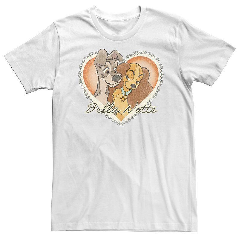 Big & Tall Disney Lady and the Tramp Vintage Valentine Tee, Mens Product Image