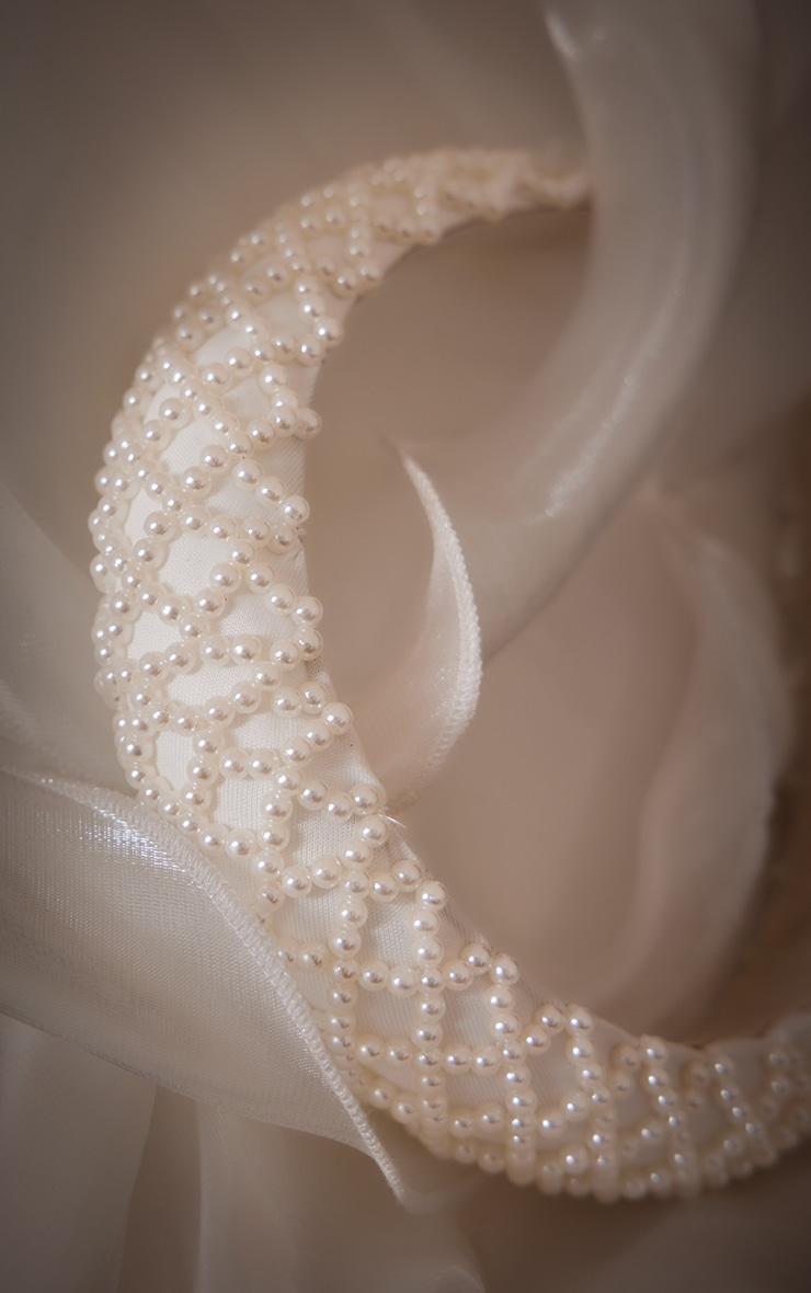 White Pearl Detail Headband Product Image