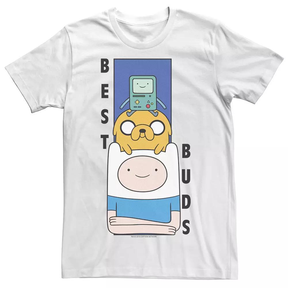 Men's Cartoon Network Adventure Time Finn Jake BMO Best Buds Tee, Boy's, Size: Medium, White Product Image