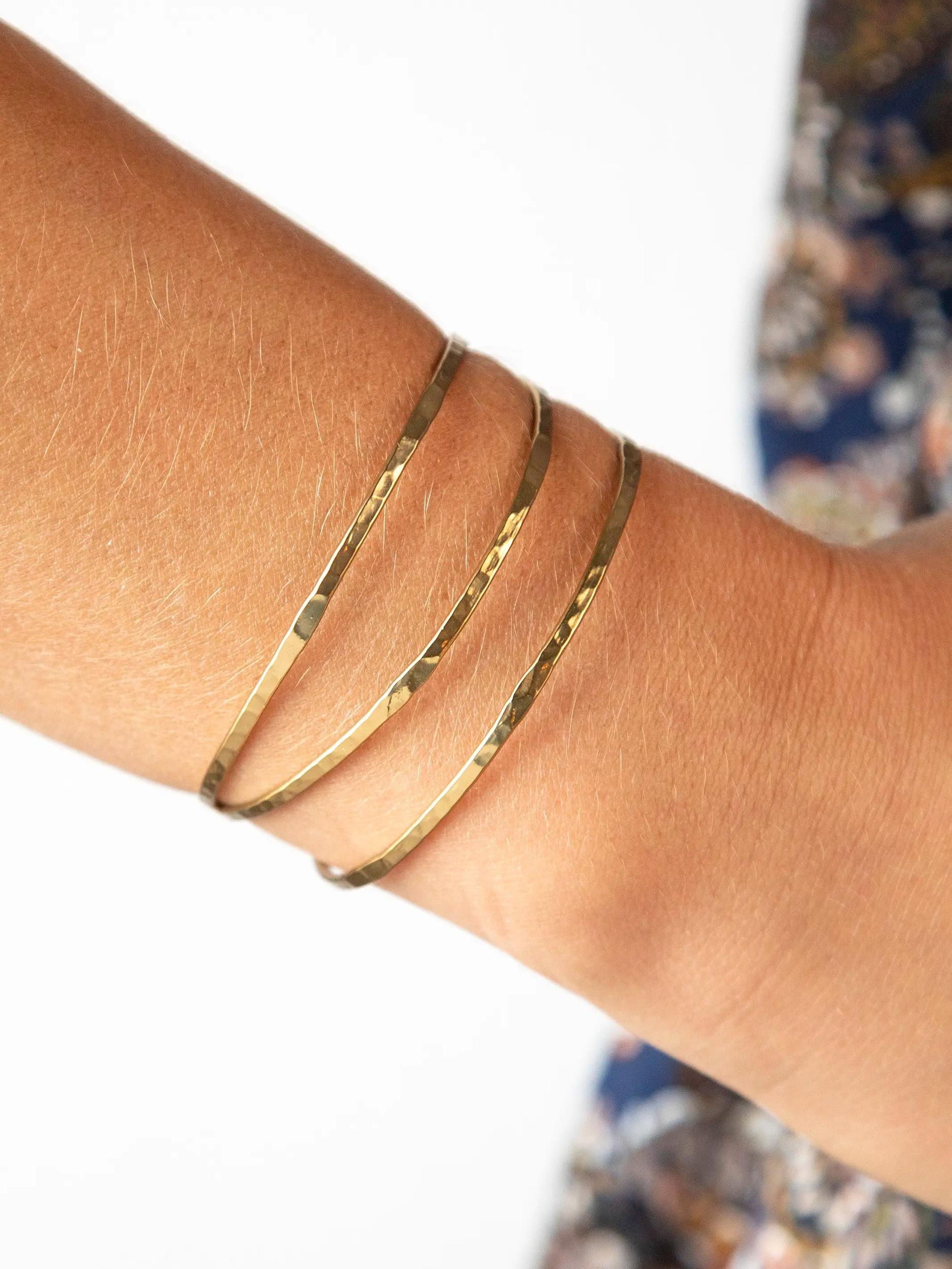 Gold Hammered Cuff Product Image