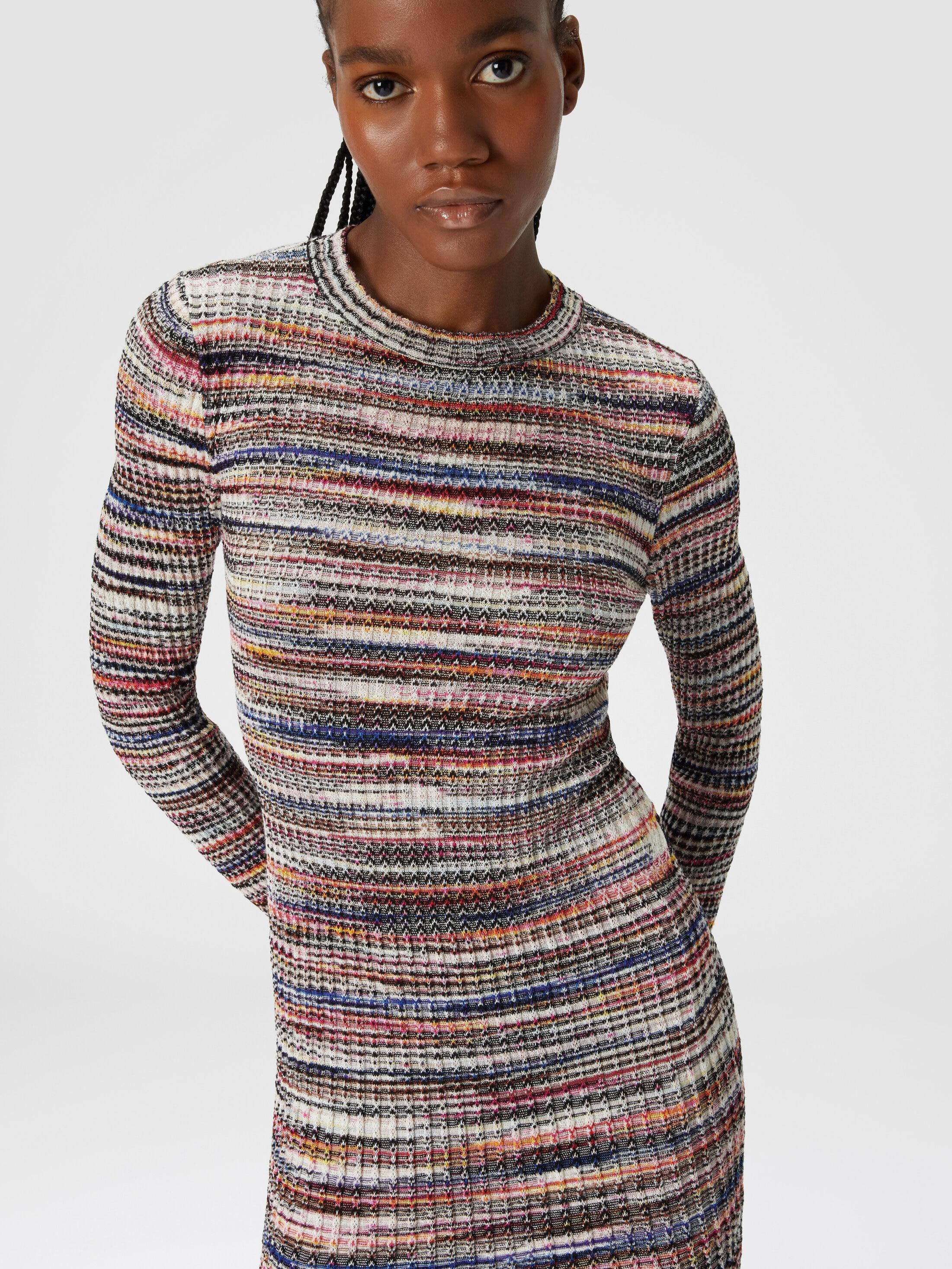 Ribbed wool and viscose slub mini-dress Product Image