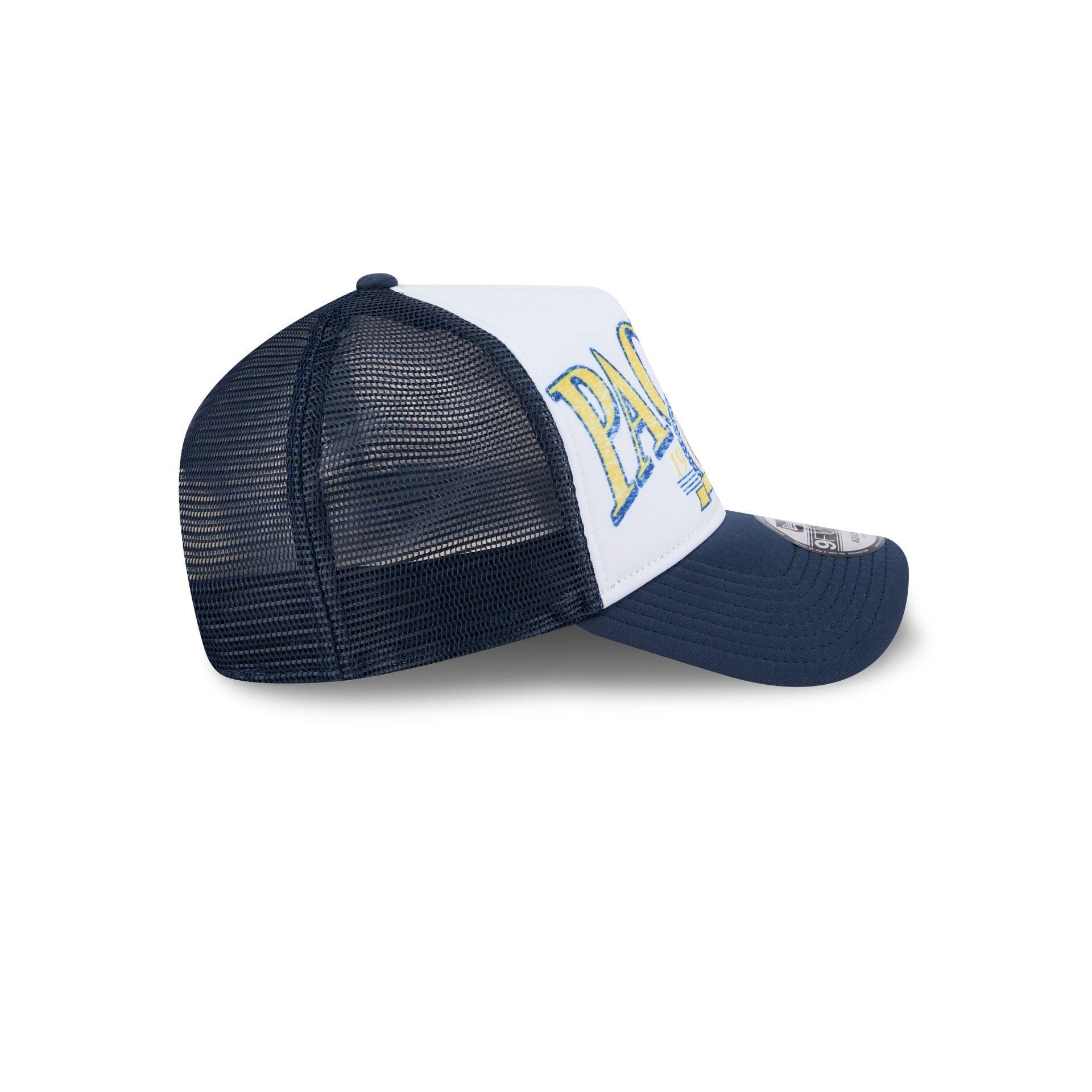 Indiana Pacers Distressed 9FORTY A-Frame Trucker Hat Male Product Image