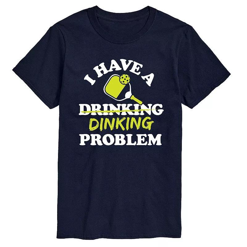 Big & Tall Drinking Prob Pickleball Tee, Men's, Size: 4XB, Blue Product Image