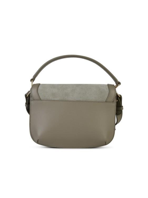 APC Sarah Mini Light Green Leather Bag In Taupe Green Product Image