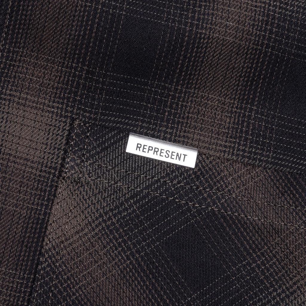 Brushed Flannel Shirt Jacket - Orange Multi Male Product Image