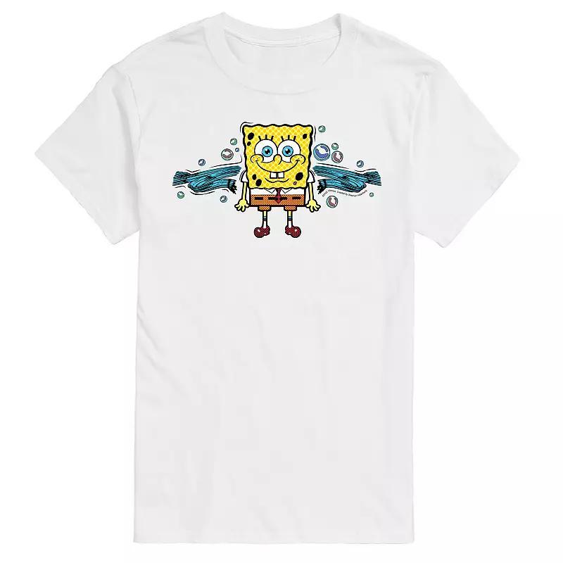 Big & Tall SpongeBob SquarePants Bubbly Short Sleeve Graphic Tee, Men's, Size: 3XB, Gray Product Image