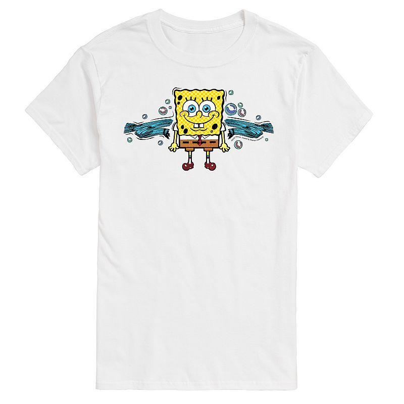 Big & Tall SpongeBob SquarePants Bubbly Short Sleeve Graphic Tee, Men's, Size: 3XB, Gray Product Image