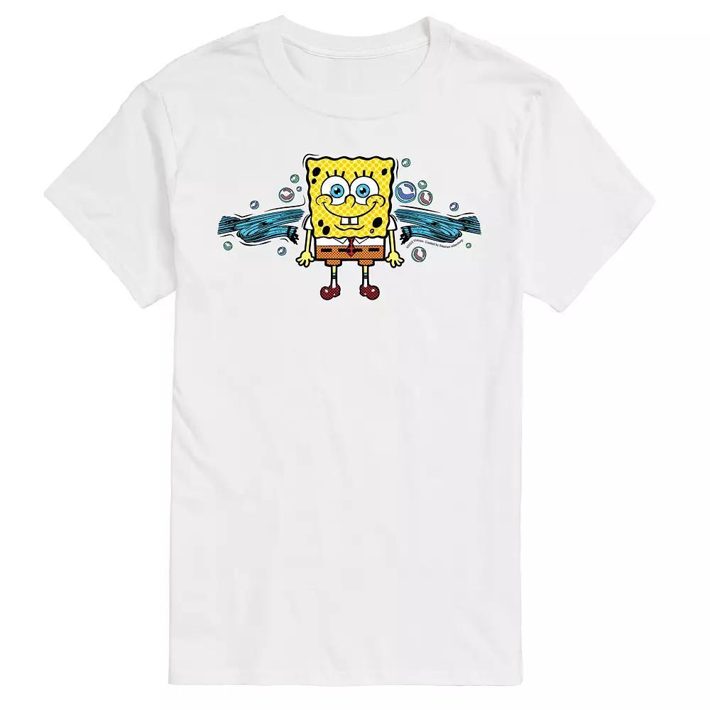 Big & Tall SpongeBob SquarePants Bubbly Short Sleeve Graphic Tee, Men's, Size: 3XB, Gray Product Image