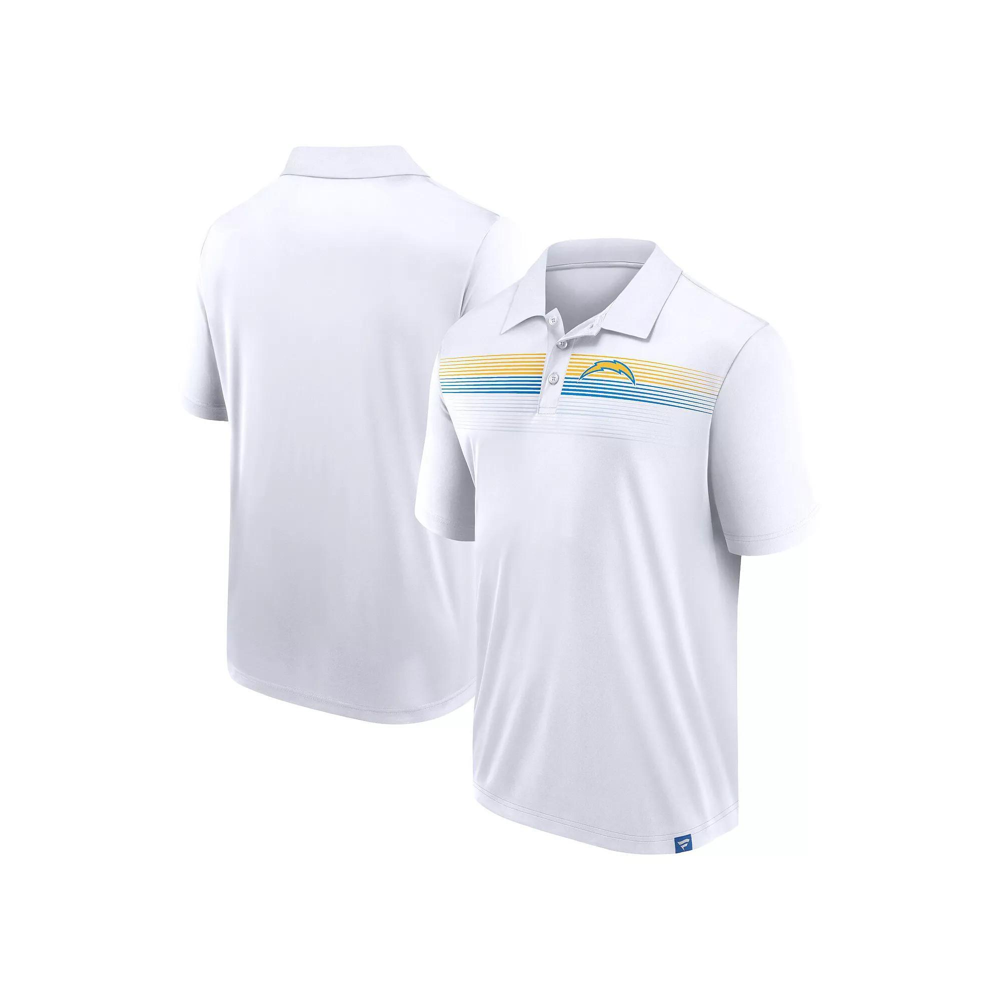 Men's Fanatics White Los Angeles Chargers Victory For Us Interlock Polo,  Product Image
