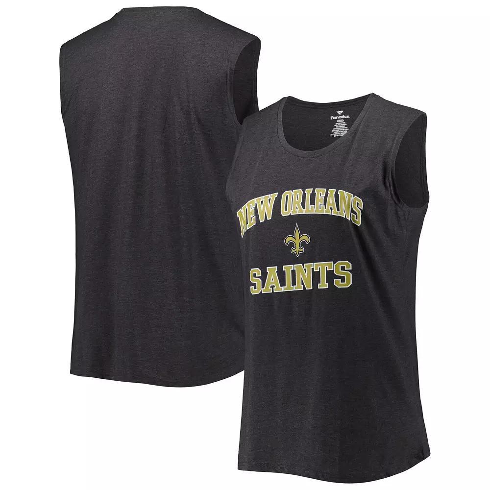 Women's Fanatics Branded Heather Charcoal New Orleans Saints Plus  Product Image