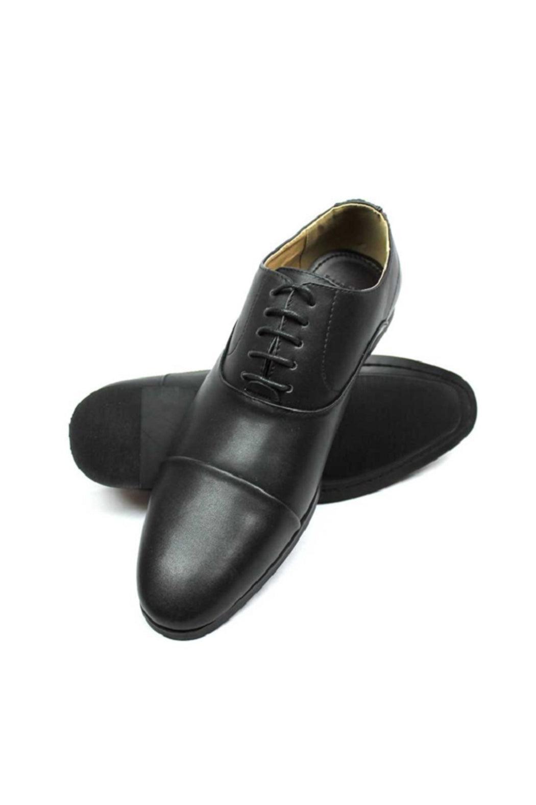 Black Cap Toe Dress Shoes Product Image