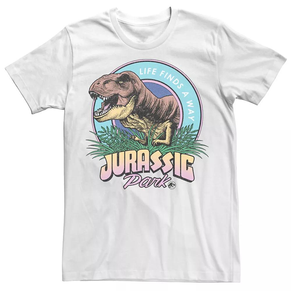 Men's Jurassic Park Life Finds A Way Tee, Size: Large, White Product Image