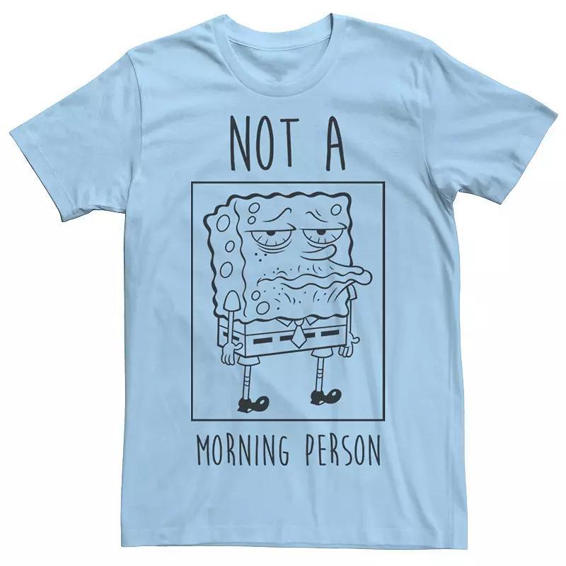Men's Spongebob Not A Morning Person Outline Portrait Panel Tee,  Product Image