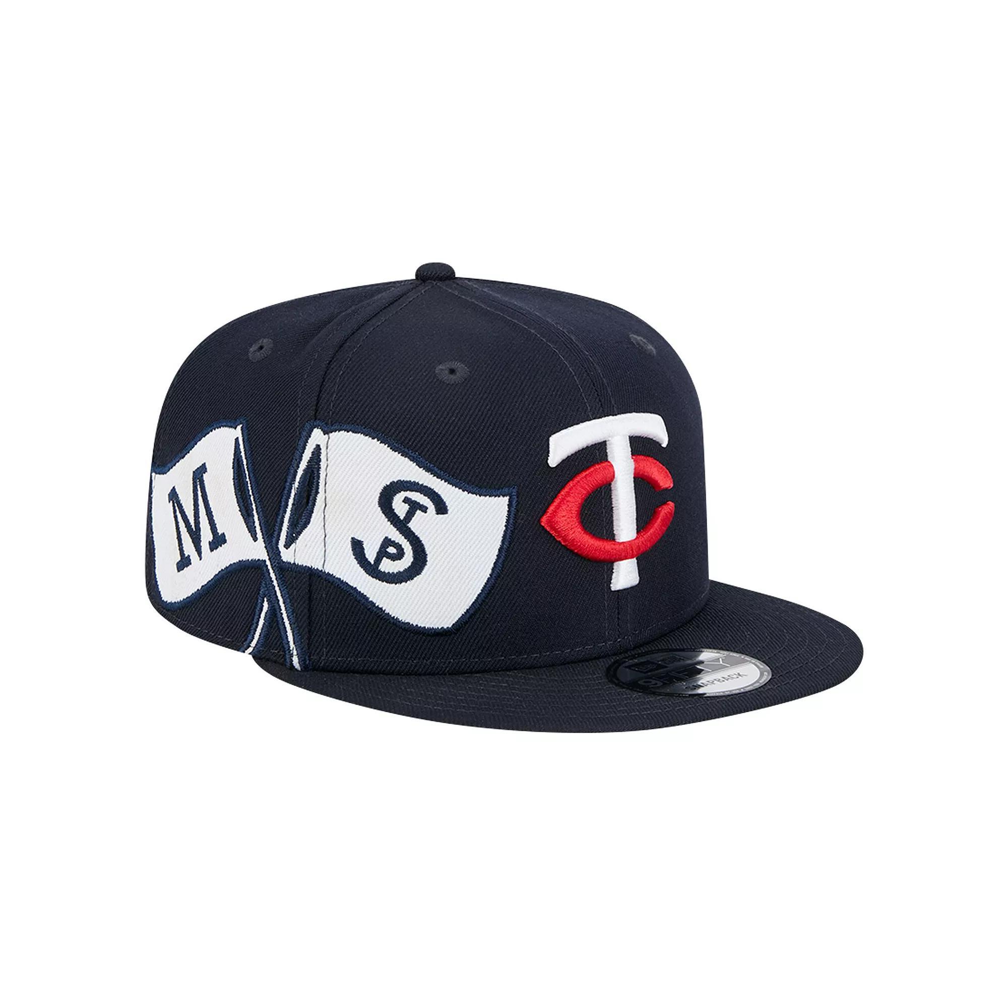 Men's New Era Navy Minnesota Twins Logo Strike 9FIFTY Snapback Hat, Blue Product Image