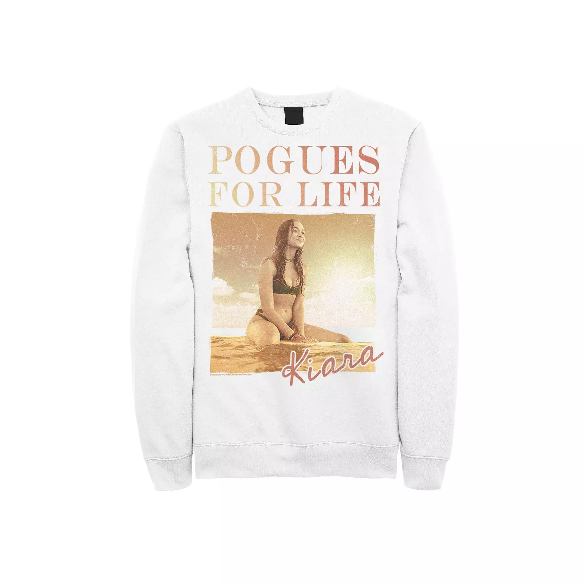 Men's Outer Banks Pogues For Life Poster Sweatshirt, Boy's, Size: Medium, White Product Image