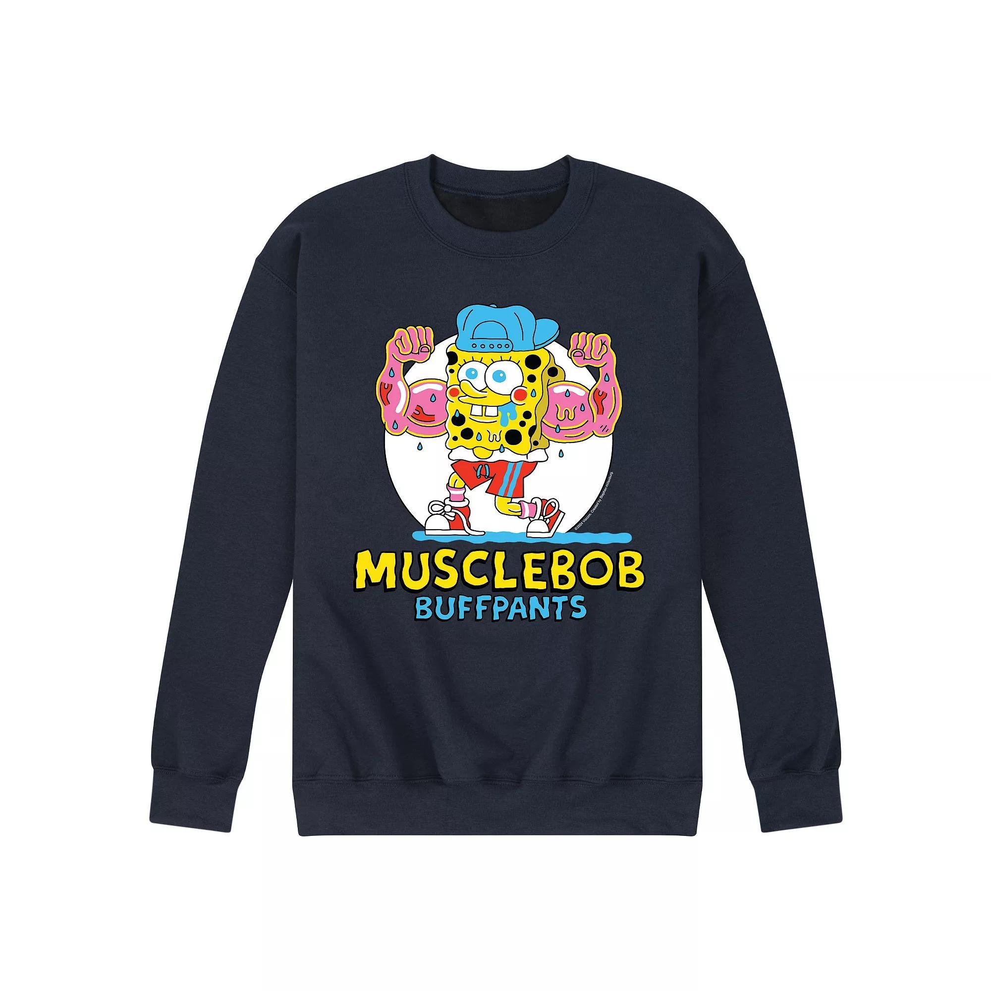 Men's SpongeBob SquarePants Musclebob Fleece Sweatshirt,  Product Image