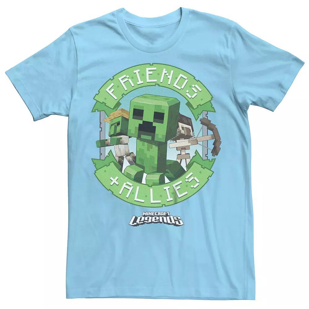 Men's Minecraft Legends Mobs Friends And Allies Graphic Tee, Size: XXL, Light Blue Product Image