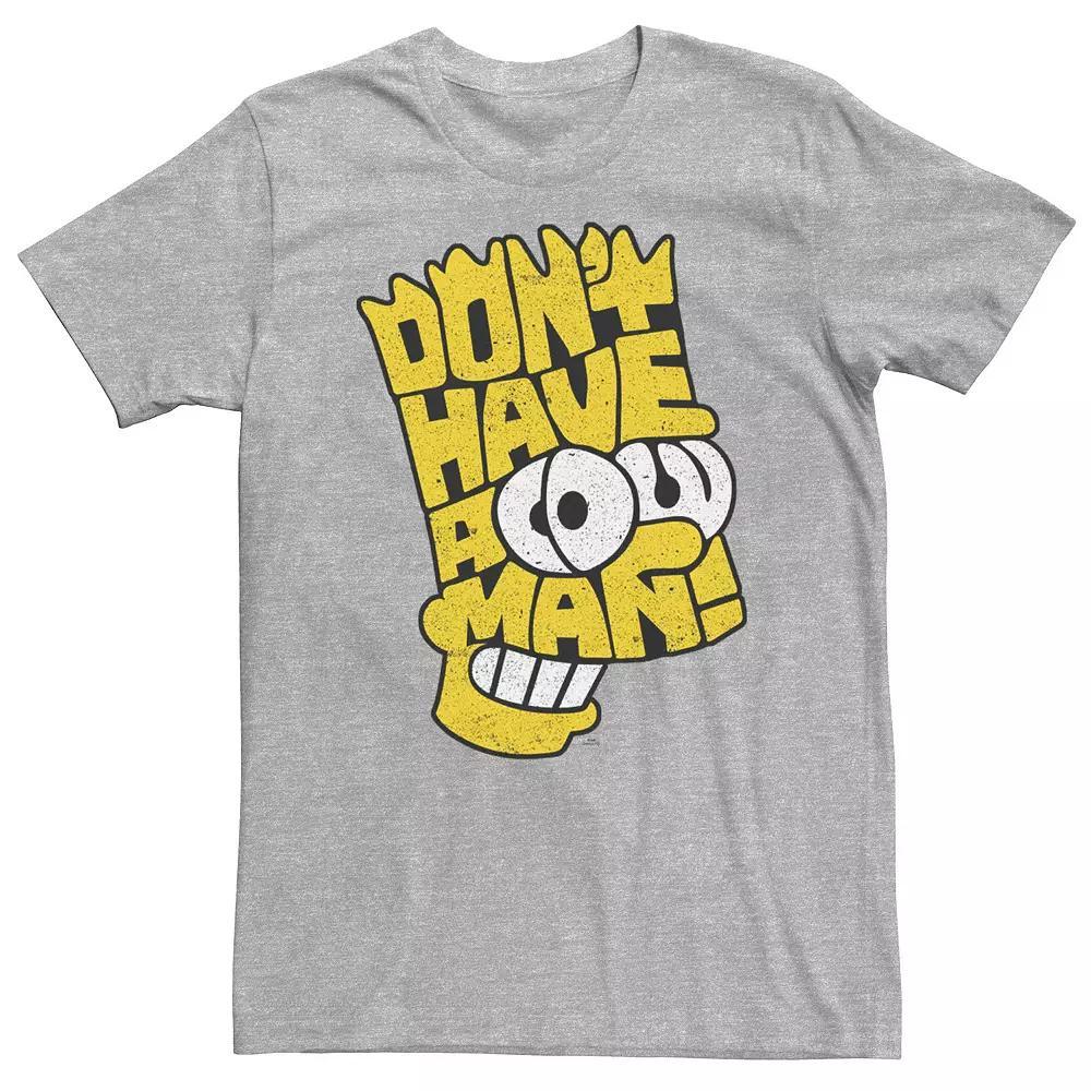 Big & Tall The Simpsons Bart Big Head Text Fill Tee, Men's,  Product Image