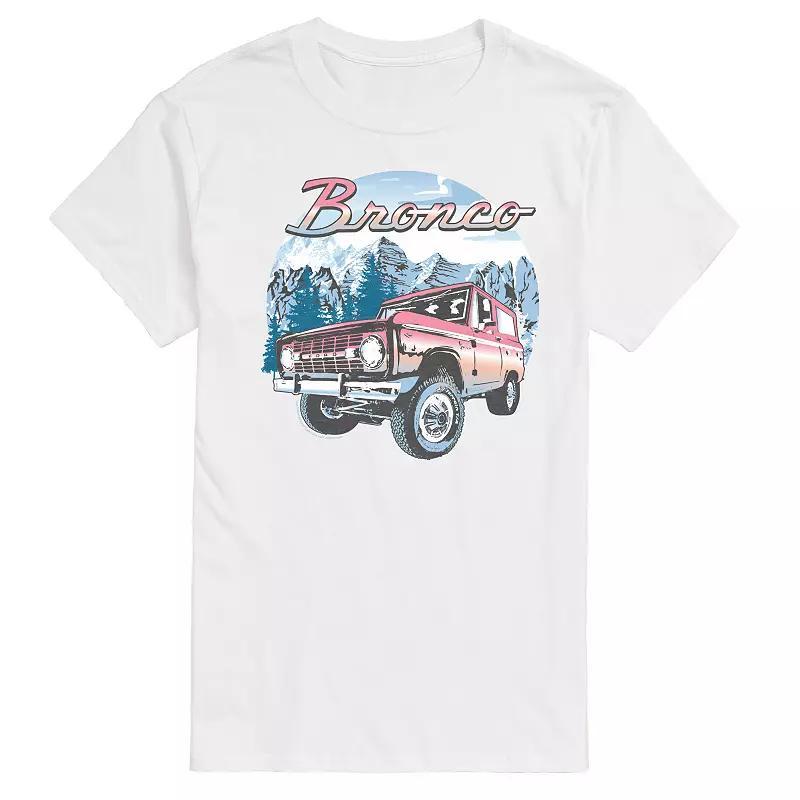 Big & Tall Ford Bronco Snowy Mountains Graphic Tee, Men's, Size: 6XB, White Product Image