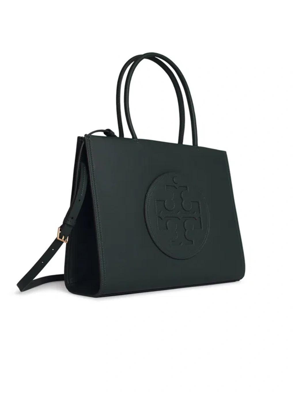 TORY BURCH 'ella' Shopping Bag In Green Bio-tex Leather Product Image