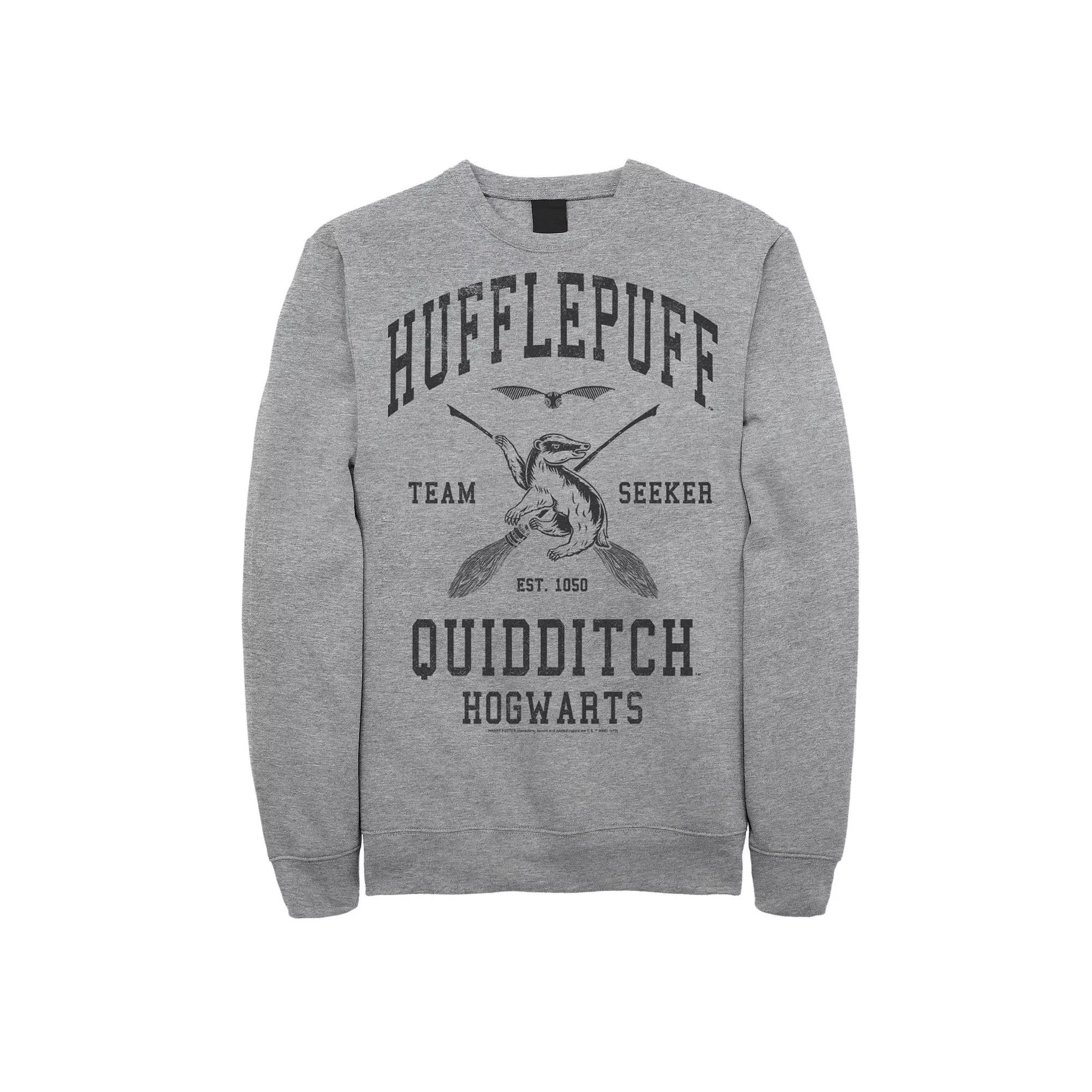 Men's Harry Potter Deathly Hallows 2 Hufflepuff Quidditch Fleece Pullover,  Product Image